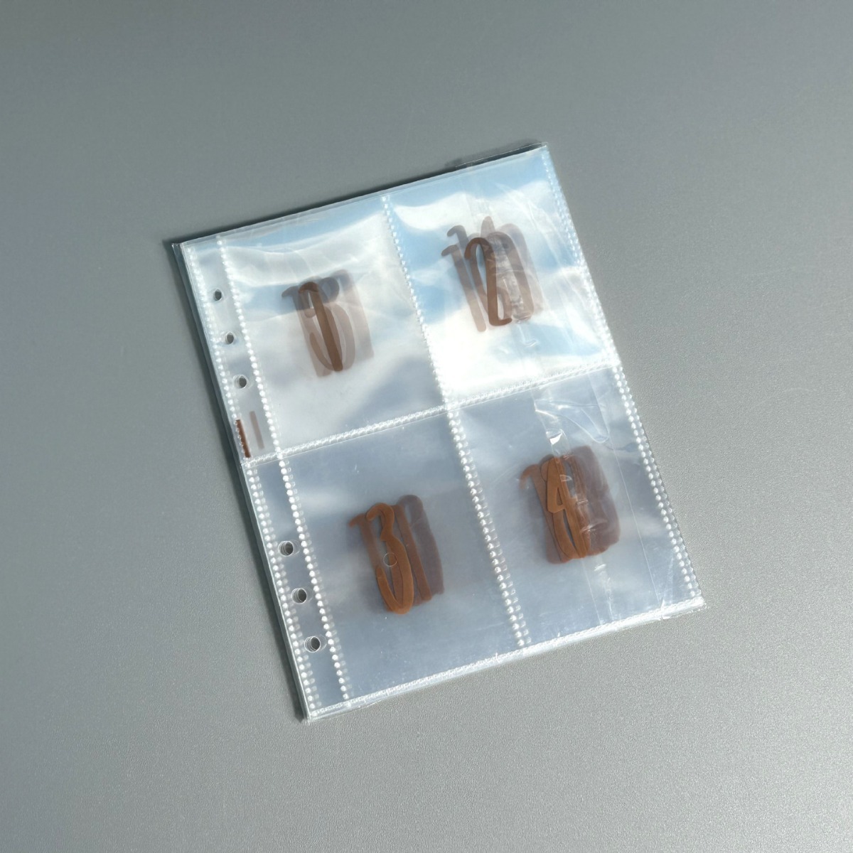Picture of Cross-border a5 transparent six-hole four-grid 100 printing digital inner page Polaroid photo loose-leaf simple storage