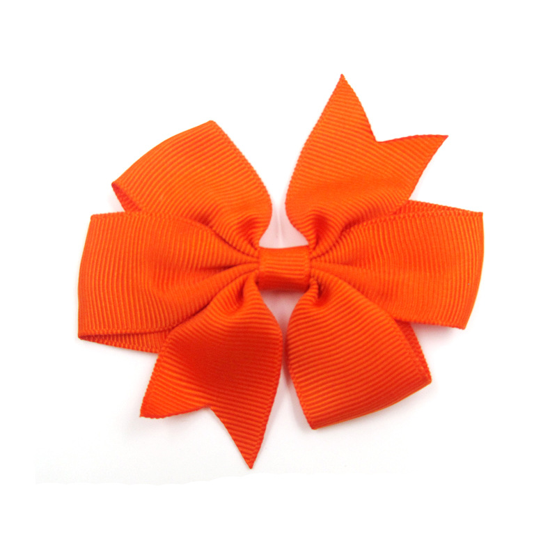 Picture of European and American New Kidsren's Hairpins 8cm Swallowtail Bow Hairpin V-Shaped Ribbed with Bow Hair Accessories Head Flower