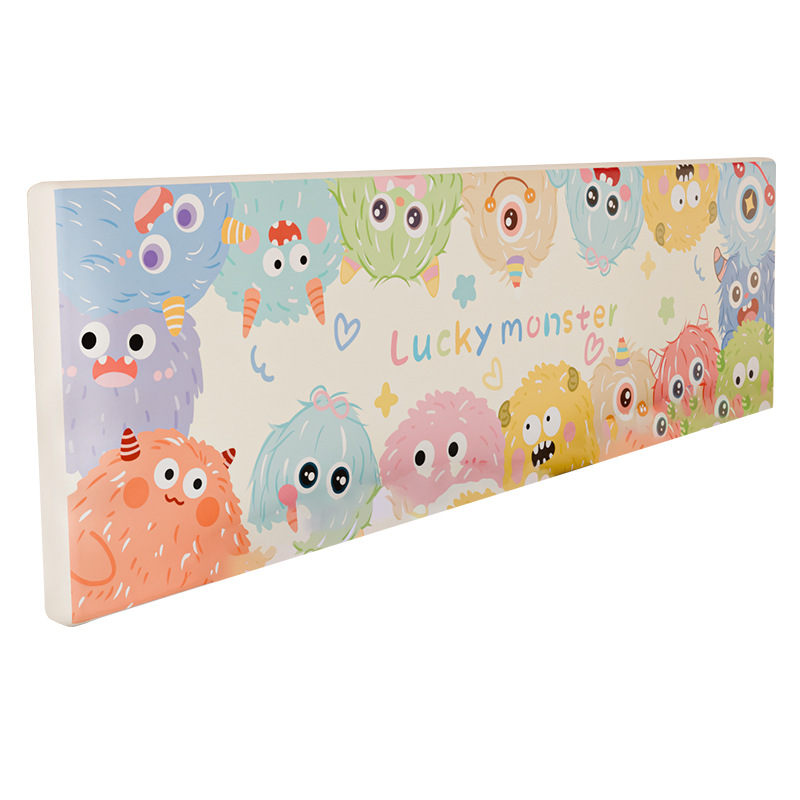 Picture of Home Bedroom Cartoon Bedside Cushion Thickeneded High-Density Sponge High Rebound Fixed Self-Adhesive Tatami Bed Cushion