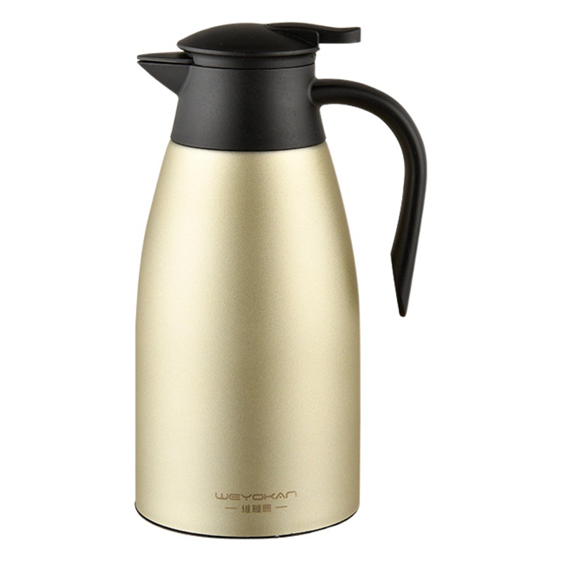 Weiyokang 304 Stainless Steel Thermos Pot European Cross-Border Large-Capacity Hot Water Water Kettle Double-Layer Stainless Steel Thermos