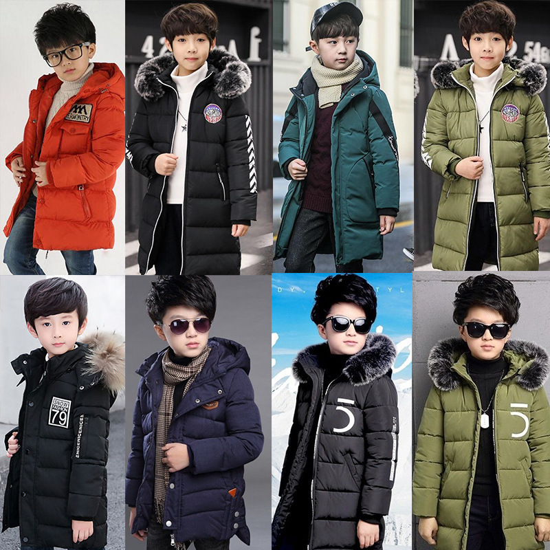 Picture of 2020 Boys' Winter Clothes New Children's Thickened Children's Cotton-padded Clothes Cotton-padded Coat Winter Mid-length Cotton-padded Clothes for Boys and Babies