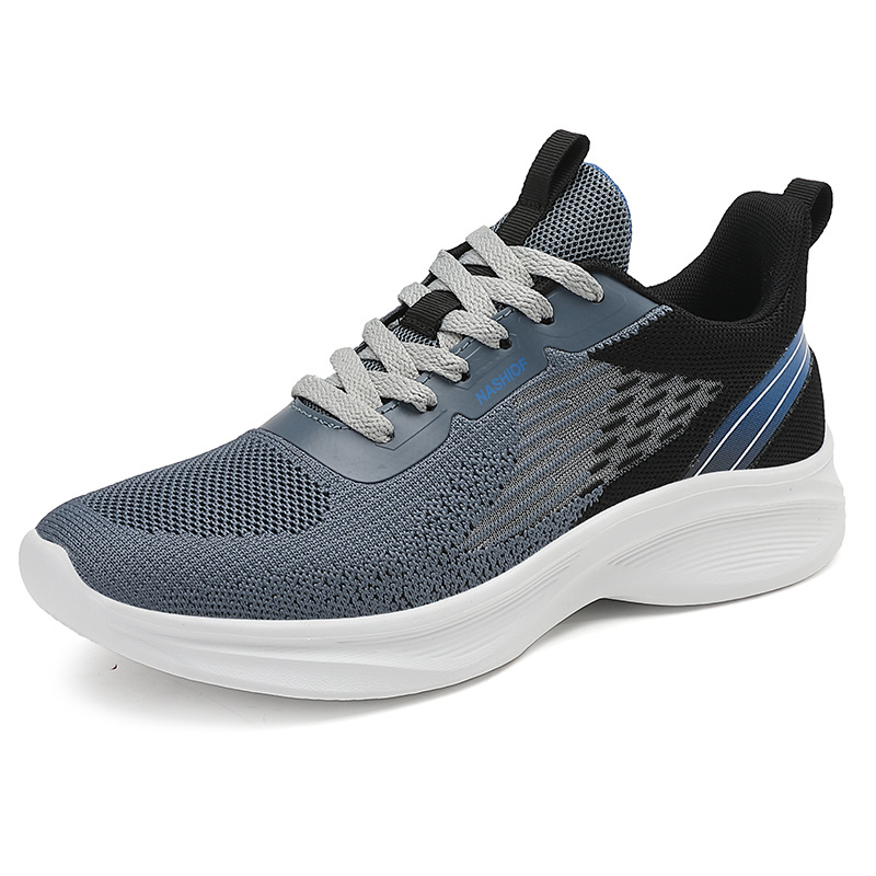 2025 Spring and Summer Flying Weaving Breathable Mesh Men's Light sneaker Cross-border Work Shoes Men's Wear-resistant Travel Casual Shoes