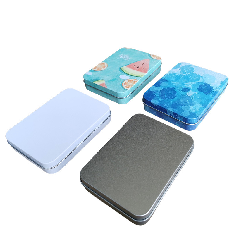 115 heaven and earth lid flip girl's heart rectangular ins iron box gift box desktop storage small card storage box