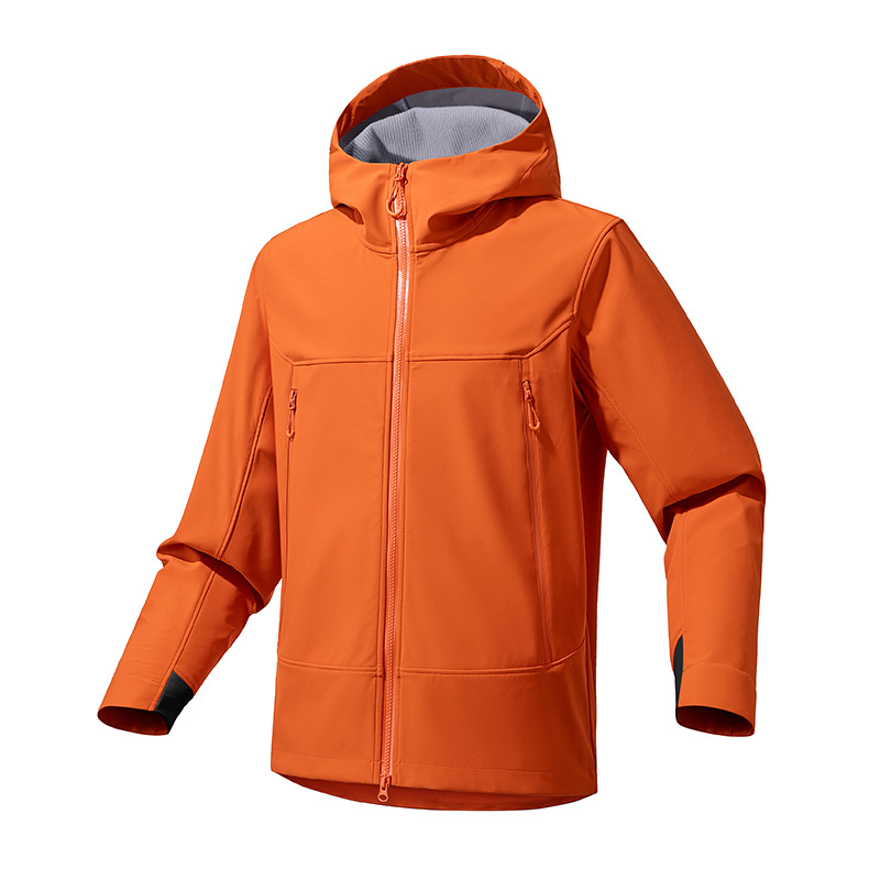 Trendy brand outdoor thickened softshell clothing for men and women autumn and winter windproof function three-proof assault jacket men's casual mountaineering hood