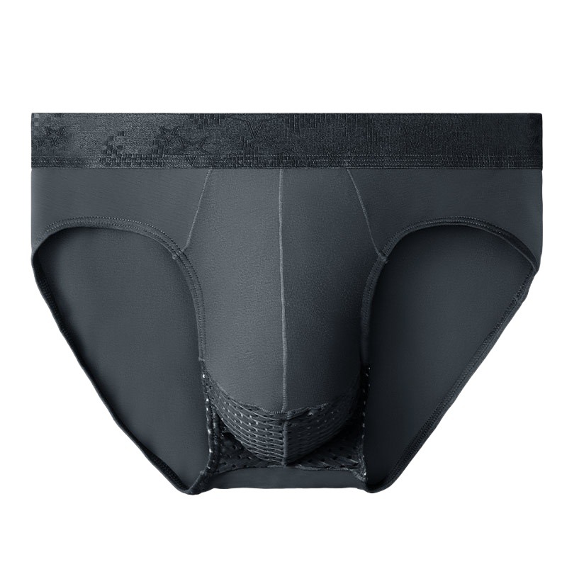 Scrotum Panties Men's Briefs Summer Thin Short Pants Ice Silk Breathable Mesh Panties Men's Sexy Underpants