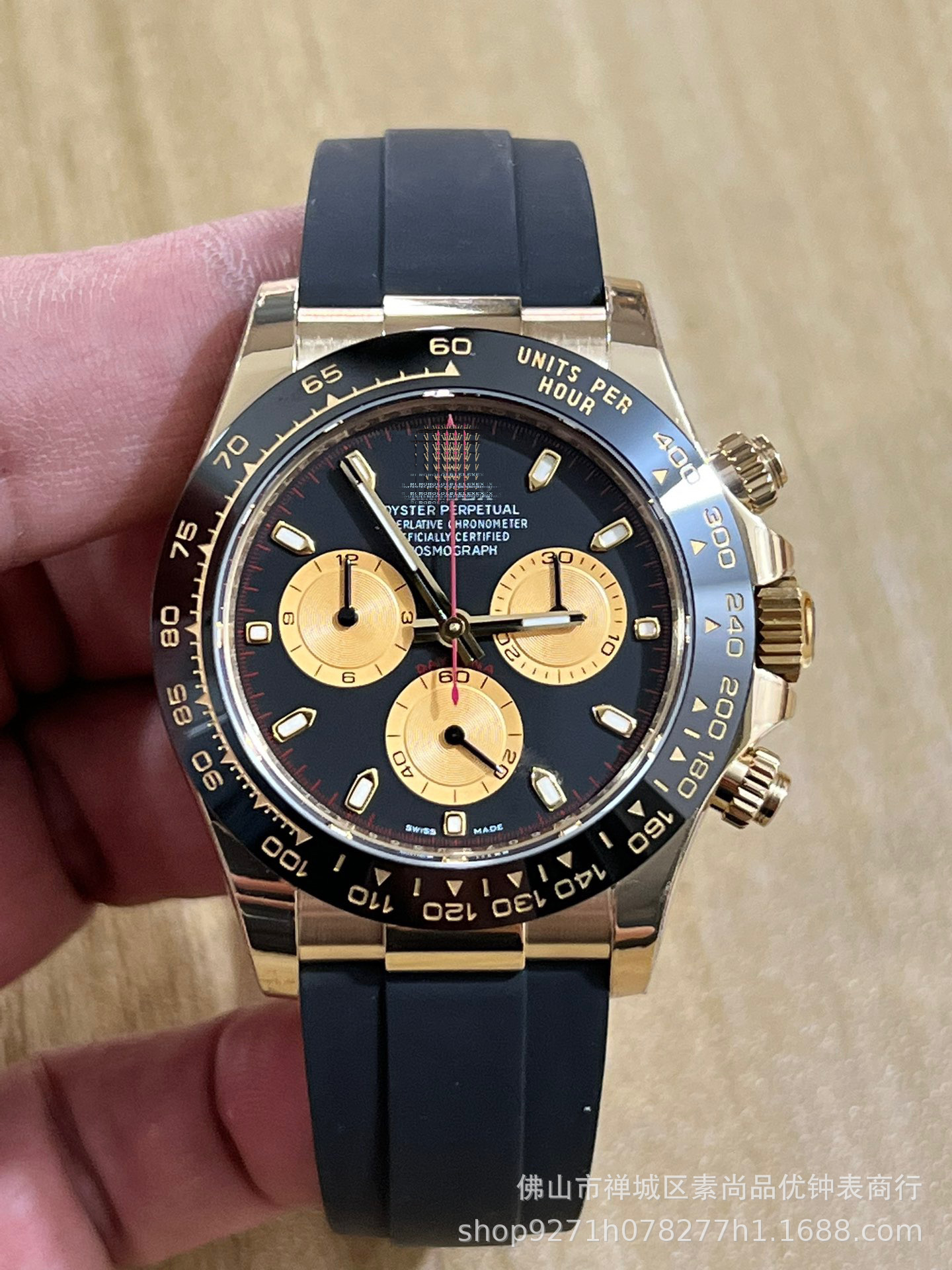 Picture of Cross-border Panda Di 7750 Ditong Cement Grey 12.4 Golden Di Chronograph 4130 Yu Wenle Men's Mechanical Watch