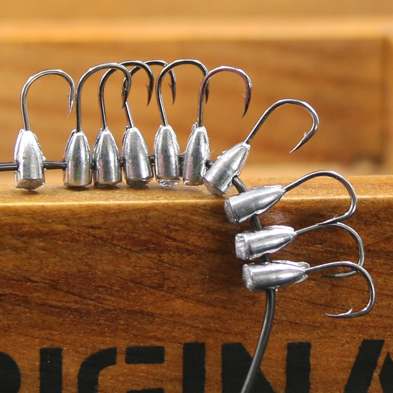 Wholesale Super Carbon Steel Barbed Hook Lead Head Hook Tin Head Hook Heart Hook Fish Hook Fishing Hook Stream Hook
