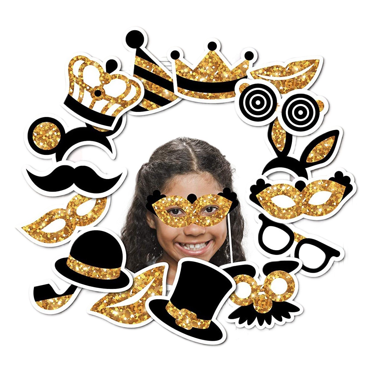 Picture of Cross-border Explosions Wedding Birthday Party Decoration Funny Game Hat Lips Beard Graduation Photo Props