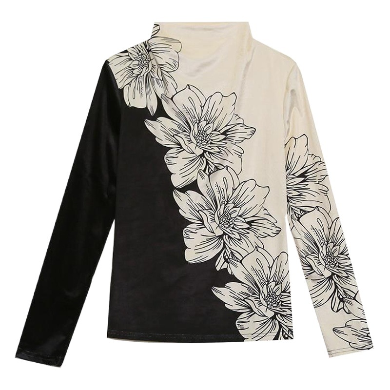 Half turtleneck gold velvet warm top 2023 autumn and winter New bottoming outer wear slimming meat covering long sleeve T-shirt for women