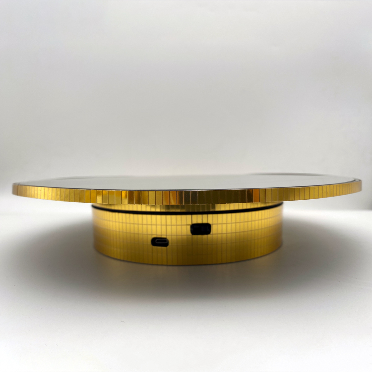 Picture of 25cm Electric Turntable Live Photography Photography Jewelry Rack Dual Use Mirror Electric Display Rack Rotating Display Stand