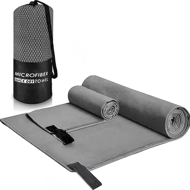 Picture of Quick-Drying Beach Towel Multi-Color Portable Quick-Drying Fitness Sports Towel Outdoor Beach Towel Mesh Bag