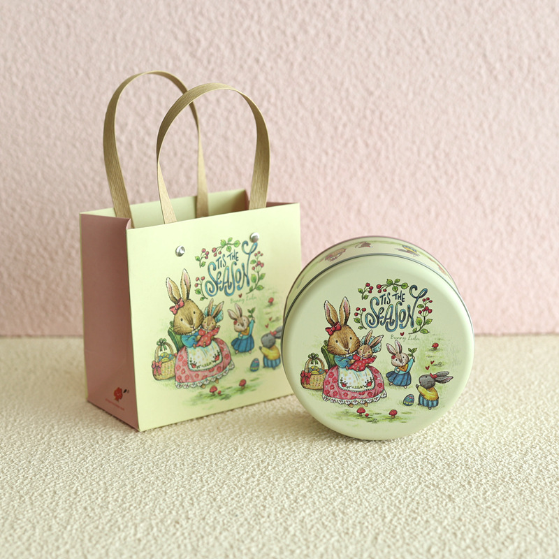 Picture of Factory direct ins marble medium cookies candy round tinplate box packaging box candy box