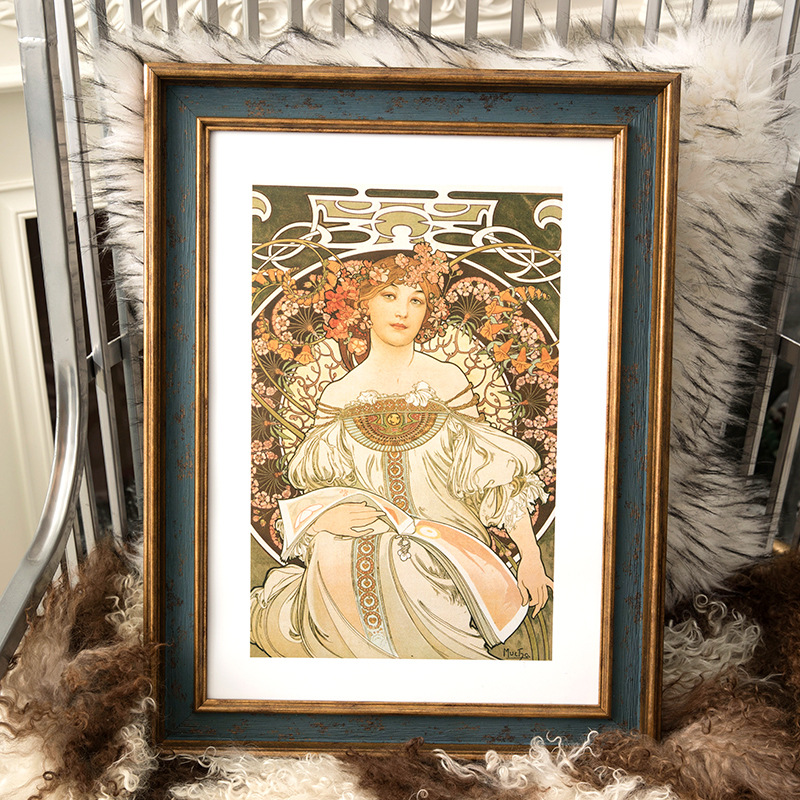 American retro large picture frame mounted photo frame wall 20 inch 16 inch 18 inch 4 open 8K A3 oil picture frame wholesale