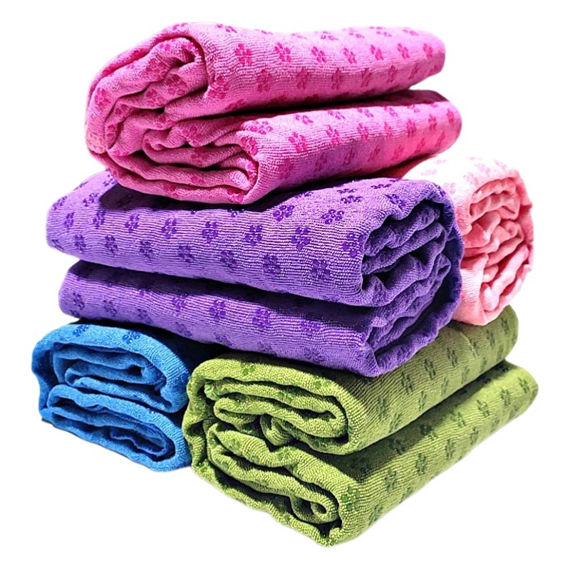 Yoga towel plum dot non-slip blanket ultra-fine fiber yoga towel sweat-absorbent blanket free mesh bag thickened fitness cloth mat