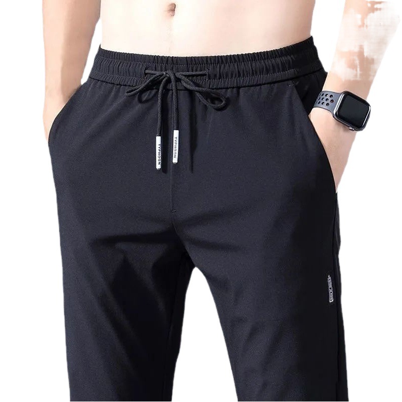 pants wholesale summer men's casual pants men's Korean-style skinny pants stretch sports long pants men's trendy in stock