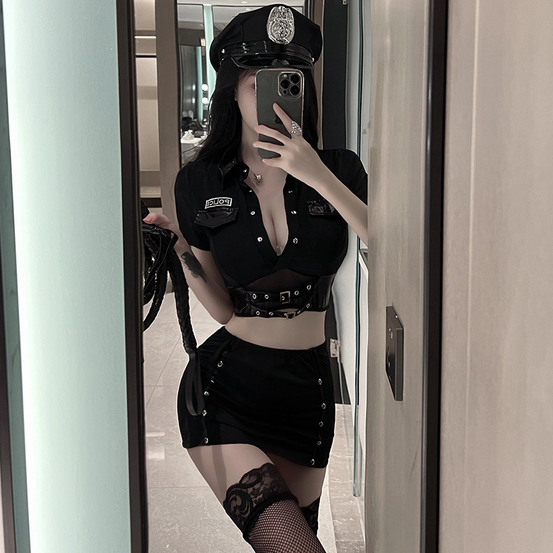 Sexy Lingerie, Passionate Policewoman Cos, Sexy Temptation, Open Uniform, Temptation, Flirting, Hot Bed Wholesale and Delivery