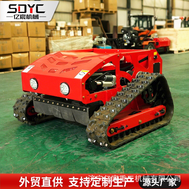 Foreign Trade Fully Automatic Remote Control Lawn Mower Road Slope Wetland Greening Multi-Functional Crawler Wheel Remote Control Lawn Mower