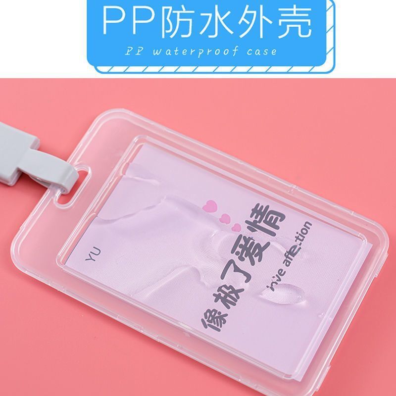 Picture of Transparent Card Holder Flip-type Campus Card Student Meal Card Bus Card Bank Card Access Control Work Factory Card Card Holder