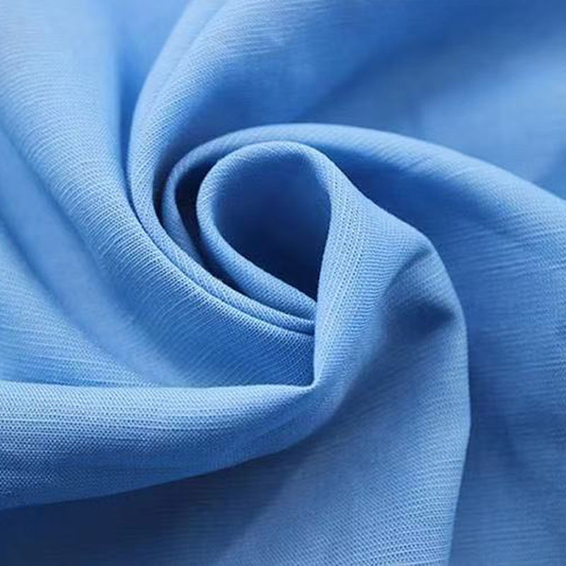 Supply Linen Cotton Fabric Linen Sticky Slub Fabric Plain Breathable All-match dress Shirt Clothing Linen Cotton Fabric