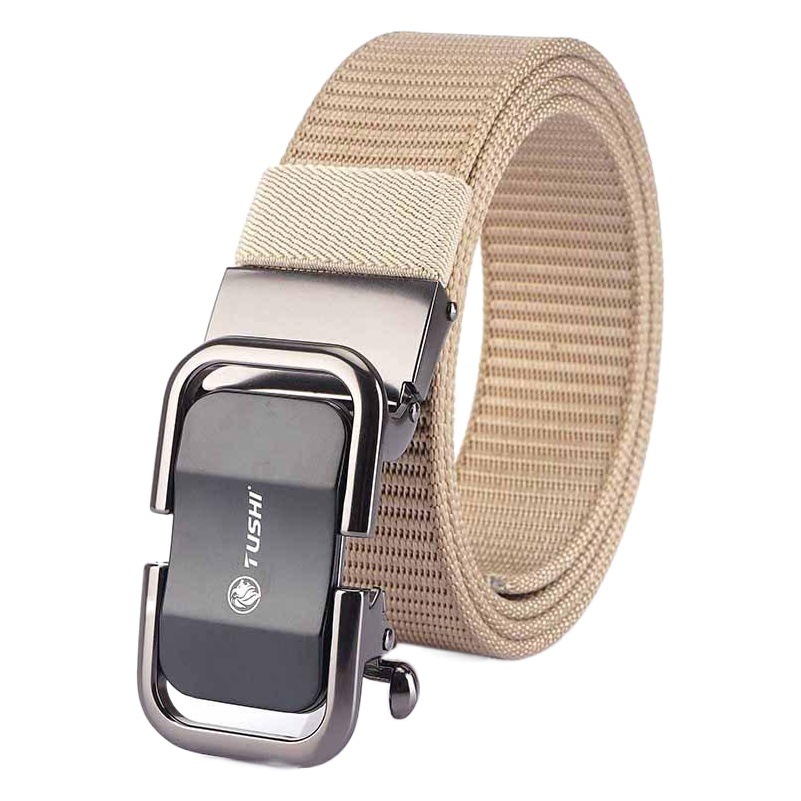 2020 New Toothless Automatic Buckle Belt Nylon Canvas Belt Outdoor Casual Breathable Belt Manufacturer Wholesale