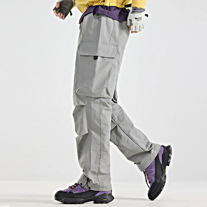Mountain outdoor assault pants, men's paratrooper pants, women's windproof and waterproof sweatpants, loose hiking pants, cargo pants, trendy