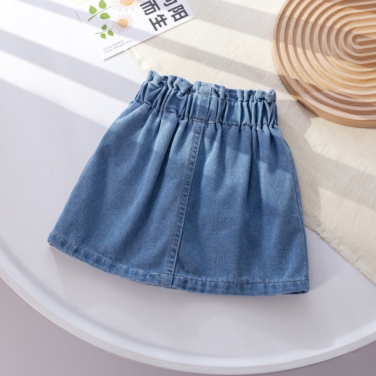 Picture of Sweetheart Daddy Girls Summer Denim Skirt 2025 Fashionable Skirt Baby Girl Korean Style Fashionable Skirt Trendy