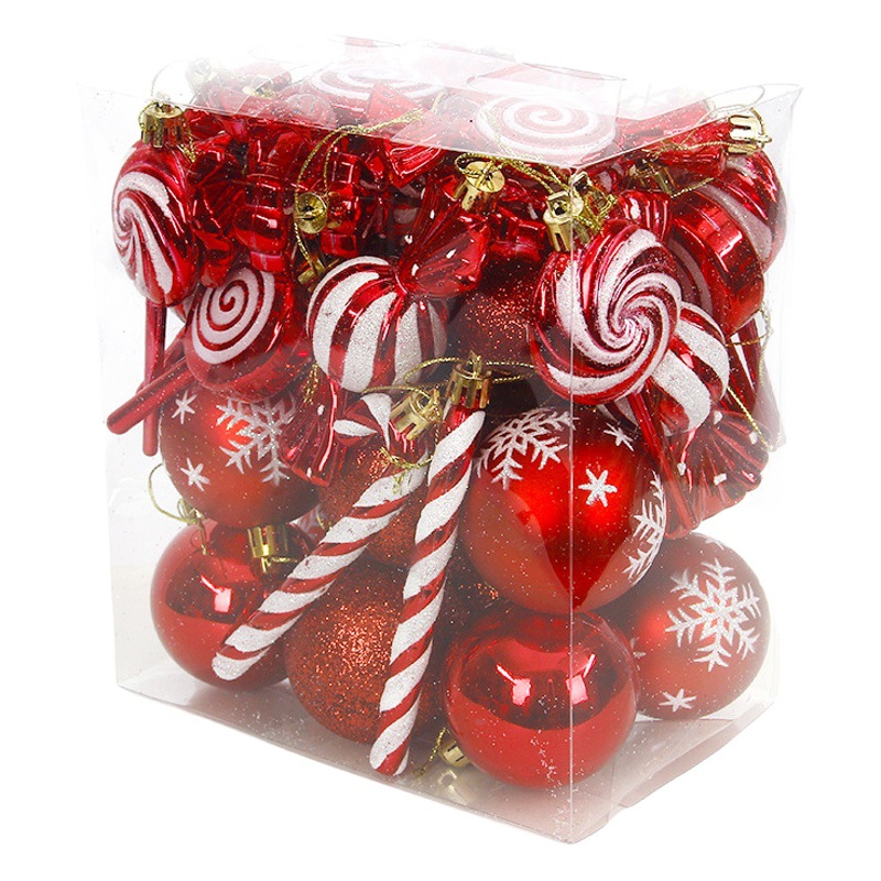 Cross-border Explosions Dragon Tiger Christmas Ornaments Candy Gift Box suit Painted Pendant Christmas Tree Ball Decoration suit Wholesale
