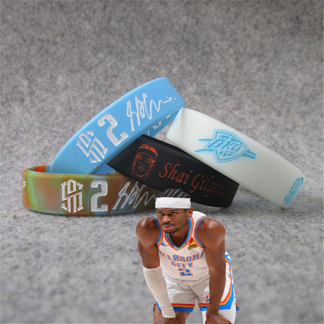 Basketball Star Thunder Team 2 Alexander Portrait Sports Bracelet Silicone Wristband Fans Jewelry Widened