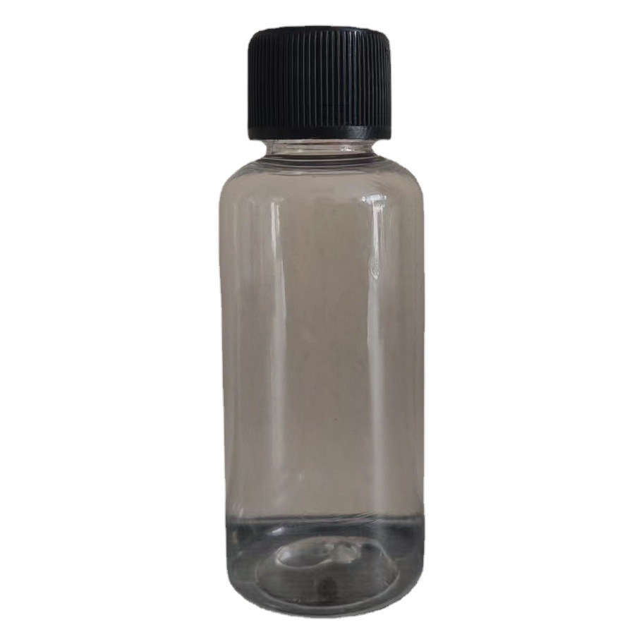 Wholesale 10 20 30 50 ml small mouth plastic transparent bottle sealed liquid split bottle pet black cap sample bottle