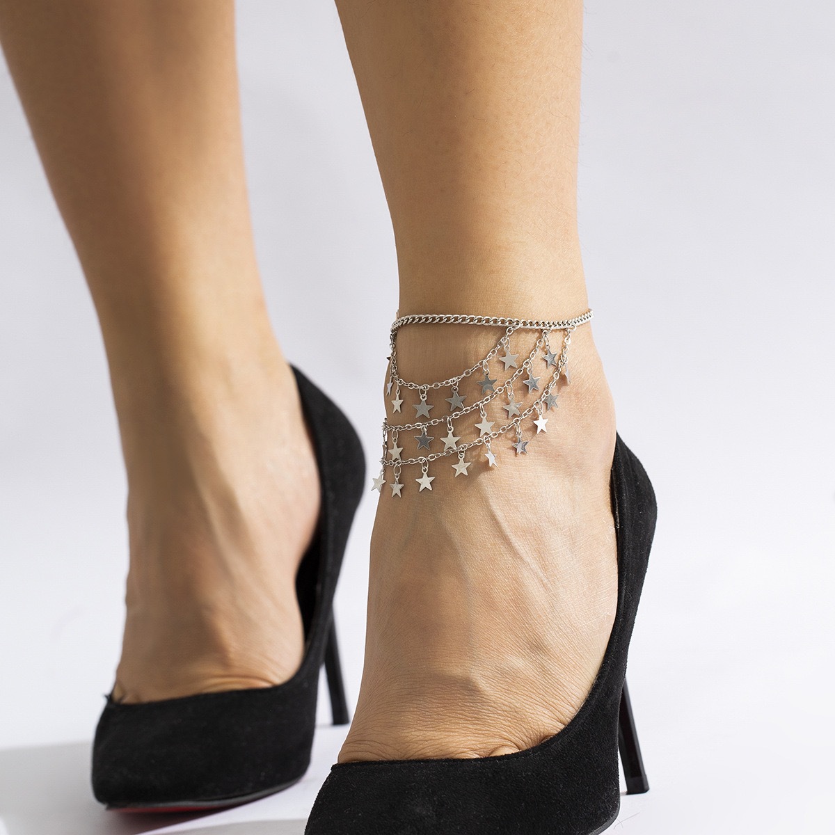 Picture of Cross-border Hot Selling Multi-layer Tassel Hip-hop Foot Chain Women's European and American Exaggerated Personality Geometric Metal Chain Shoe Chain Accessories