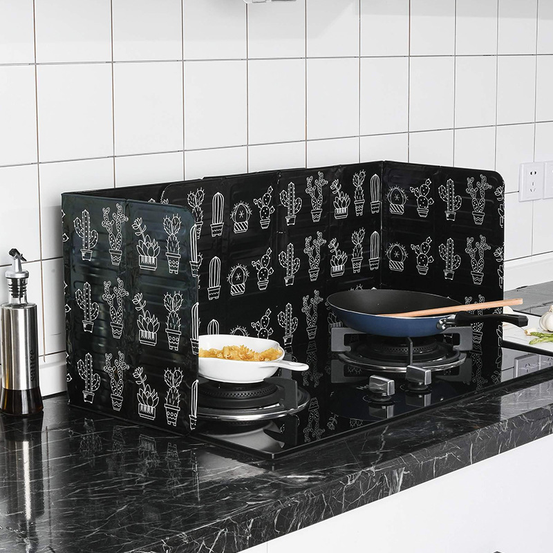 Picture of Oil baffle thickened cooking aluminum foil oil baffle Nordic oil fume baffle waterproof Splash creative oil baffle range hood block