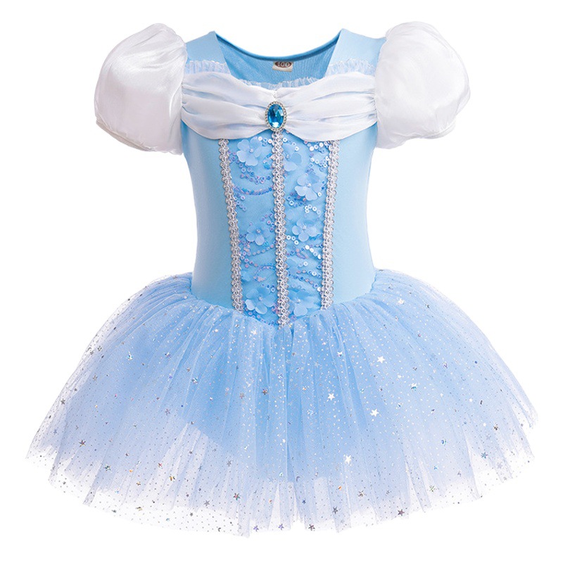 Children's Tutu Summer Girl's Fluffy Sequin Gauze Skirt Cinderella Princess Skirt Performance Clothing Toddler Dance Clothing