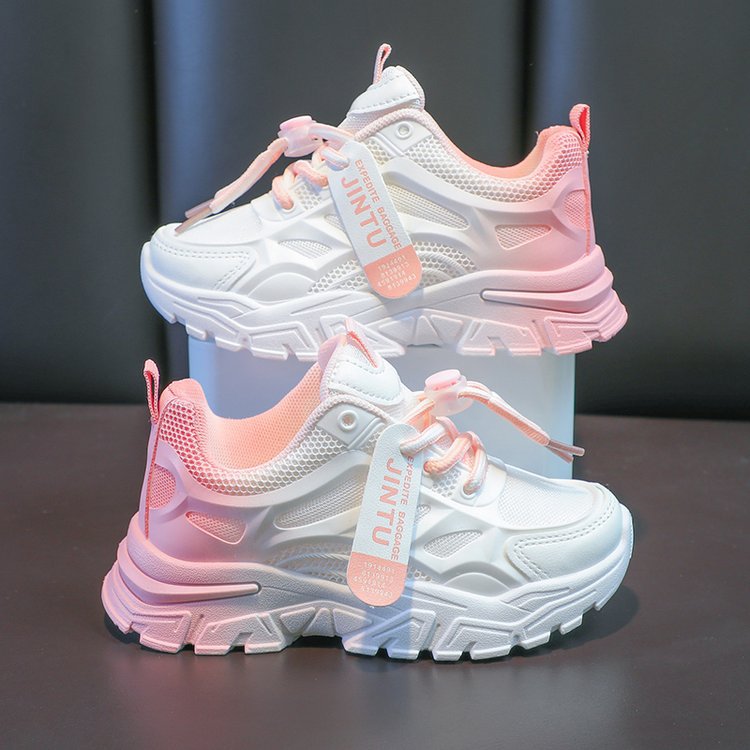 2025 Spring and Autumn New Children's Sports Shoes Gradient Color Boys' Running Shoes Girls' Shoes