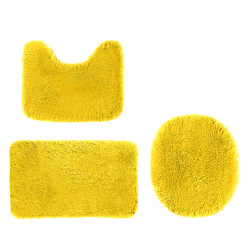 Cross-border Daifa Toilet Bathroom Toilet Three-piece Set Nordic Style Silk Hair Mat Home Cool Water Absorbent Anti-slip Mat