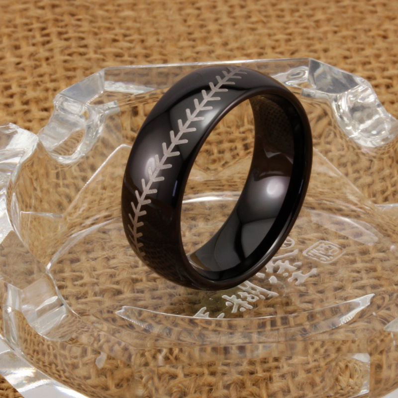 Tungsten Gold Ring Men's Korean Style Fashion Retro Olive Branch Ring Women's Tungsten Steel Couple Jewelry for Boyfriend Engraving