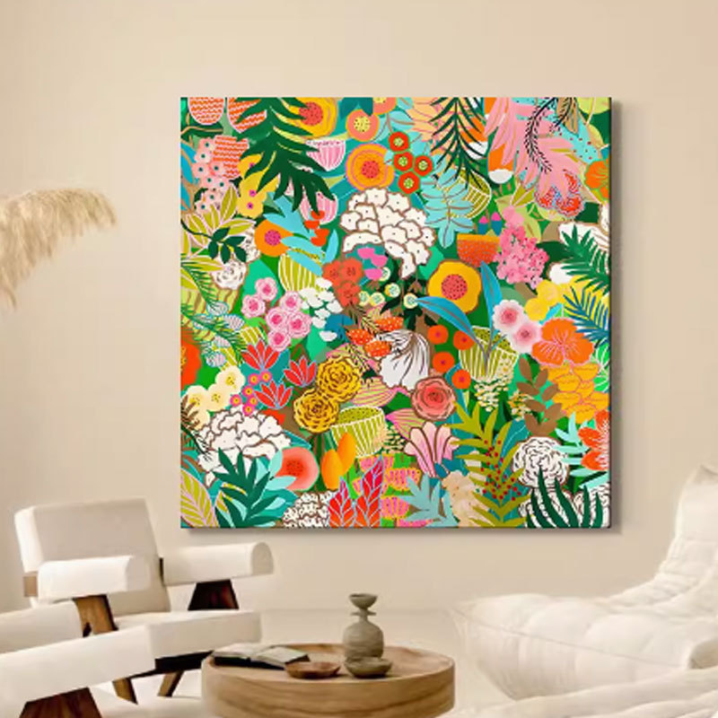 New Nanyang style color sunflower decorative painting modern abstract art sofa background wall porch hanging painting