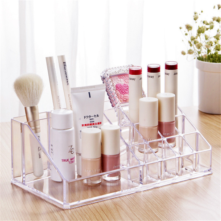 Amazon Cosmetics Lipstick Storage Box Desktop Transparent Lipstick Stand Display Rack Skin Care Product Organizing Box