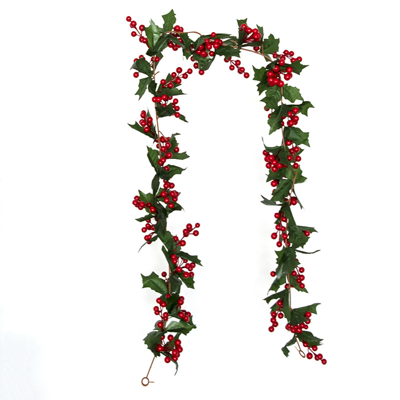 Picture of Amazon Red Fruit Rattan Christmas Fruit Acacia Fruit Holly Fruit Rattan Wall Hanging Spring Festival Festive Rattan