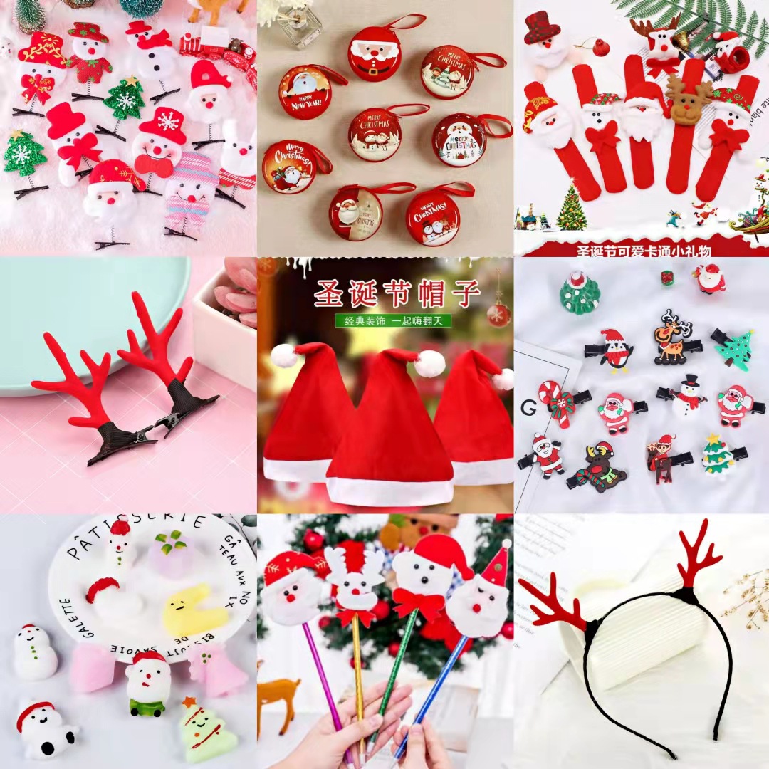 Christmas decorations children's toys Pat circle hairpin antler clip wallet headband hat pinch music gift