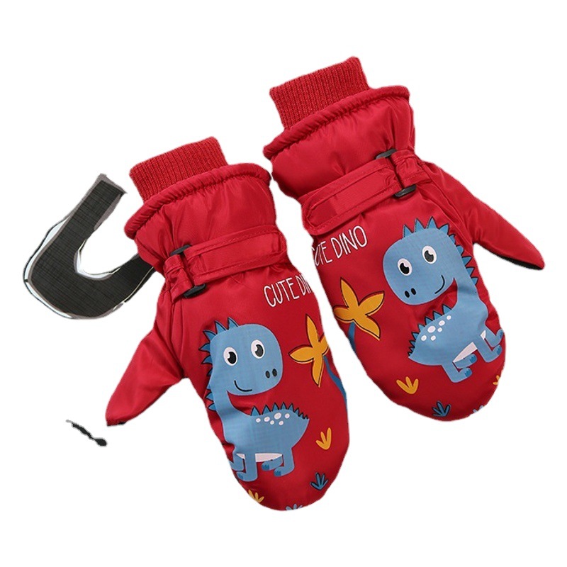 Winter creative children's warm gloves plus velvet padded winter outdoor riding cold-proof mitten ski gloves wholesale