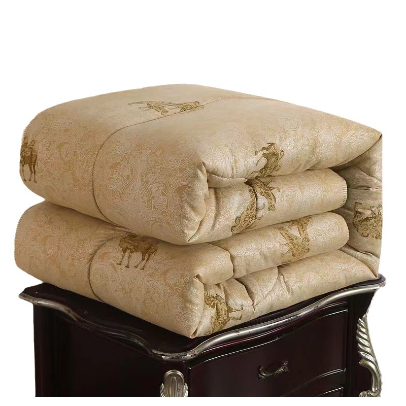 Picture of Camel Hair Quilt, Camel Hair Quilt, Thickeneded and Warm Winter Quilt, Single and Double Spring & Fall Quilt, Sales Gift Quilt, Gift Box