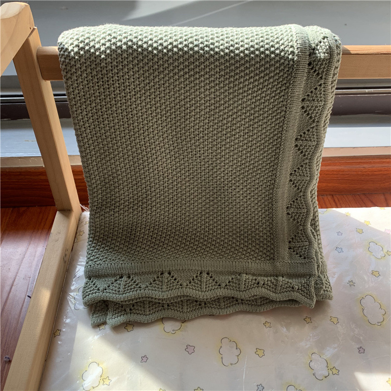 Picture of INS Foreign Trade Norway Nordic Baby Cotton Knitted Blanket Baby Blanket Push Car Blanket Baby Blanket Line Blanket