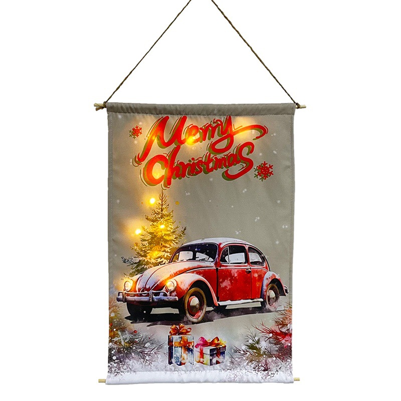 Christmas Decoration Christmas Pendant Home Wall Decoration Hanging with Light for the Elderly Snowman Deer Christmas Pendant