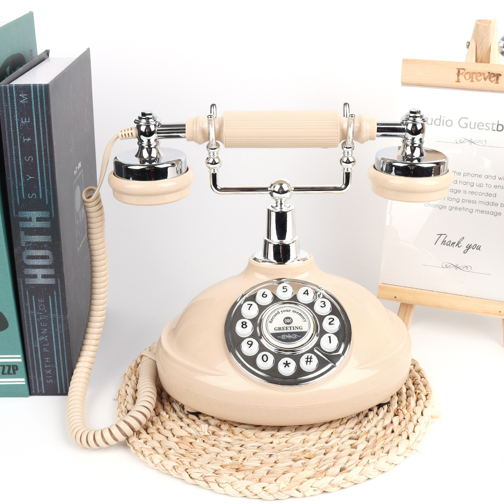 Foreign trade old-fashioned retro wedding party message telephone fixed landline antique recording telephone wholesale manufacturers