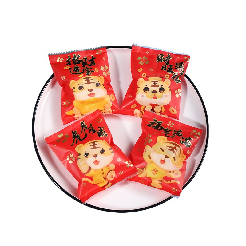 in stock wholesale snowflake crisp packaging bag cow tie biscuit bag small fresh cute cookie cranberry machine seal bag blind bag