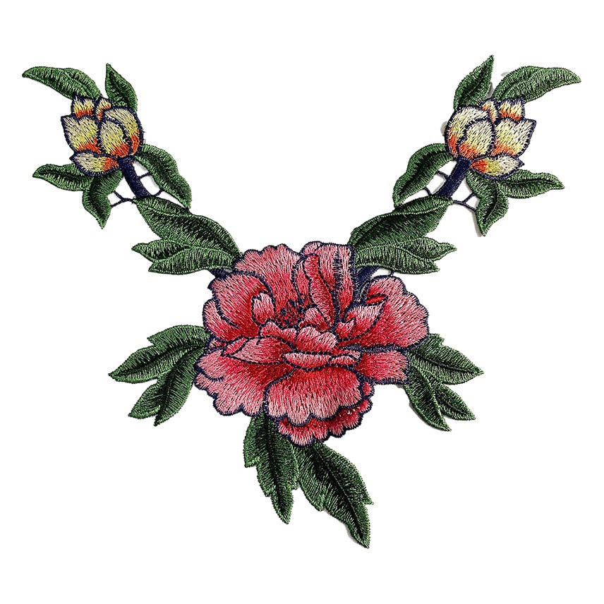Good things foreign trade single three-dimensional embroidery water soluble lace cloth stickers pants cheongsam clothing DIY decorative collar flower
