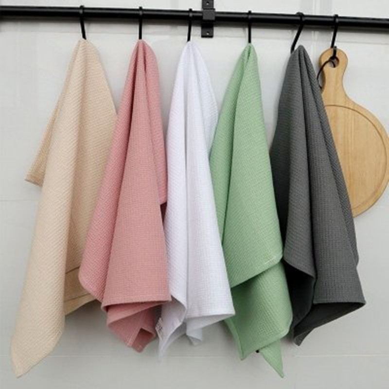 Amazon Cotton Waffle Tea Towel Kitchen Napkin Thickened Cotton Tea Cloth Tea Cup Cleaning Towel