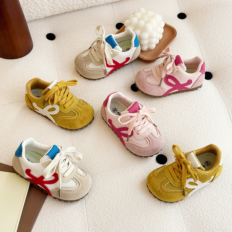 Children's Forrest Gump Shoes 2025 Spring and Autumn New Korean Style Girls' Breathable Mesh sneaker Soft-soled Running Shoes for Boys