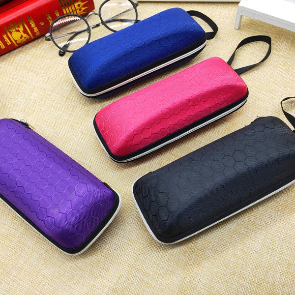 Picture of 2019 New glasses box zipper box honeycomb pattern EVA glasses box can be set color sun glasses box