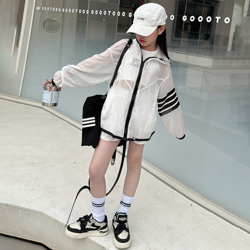 Picture of Girls' Sunscreen Coat Ice Silk Anti-ultraviolet suit 2025 New Two-piece Sunscreen Suit for Children in Summer